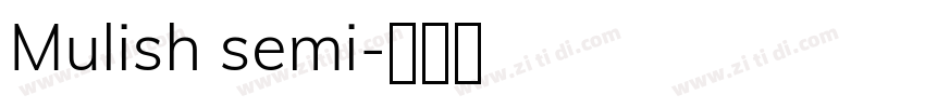 Mulish semi字体转换